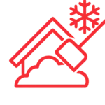 Icône représentant le déneigement de toiture